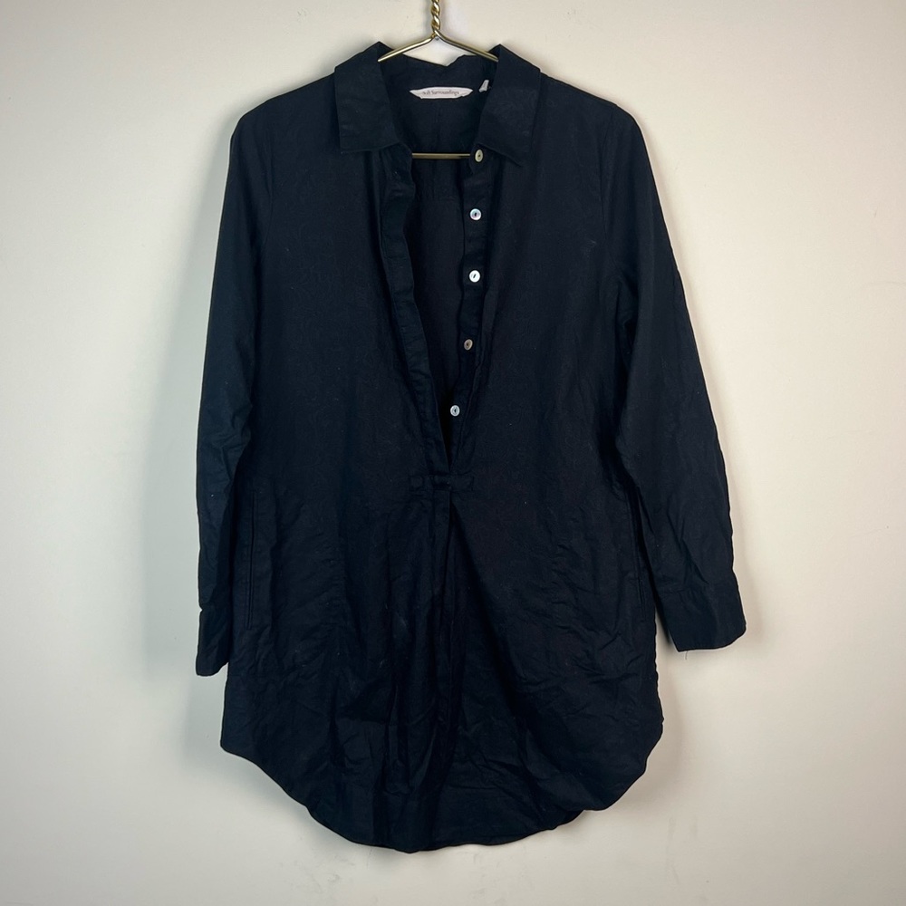 Soft Surroundings Black Popover Top, Small